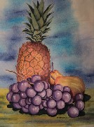 Aprenda a pintar sobre tecidos frutas flores