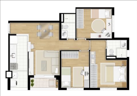 Foto 1 - Apartamento Brs pronto 2 e 3 dorms