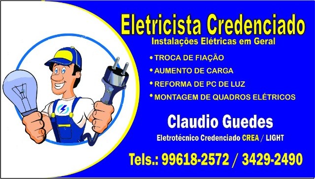 Foto 1 - Eletricista Credenciado  Light e Crea