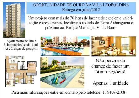 Apto na vila leopoldina